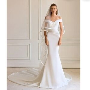 🆕Romantic Luxurious Double Layer Design Bridal Veil with Sturdy metal Comb